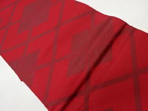 襷に菱模様織出し洒落袋帯